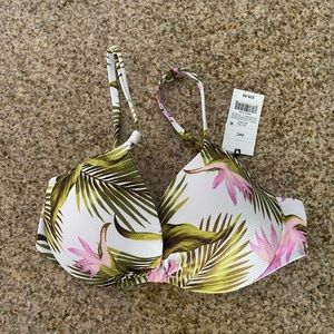 NWT Shade & Shore Floral Bikini Top 34C